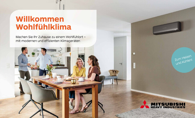 PDF-Download: Broschüre „Willkommen Wohlfühlklima“ mit Personen am Konferenztisch.